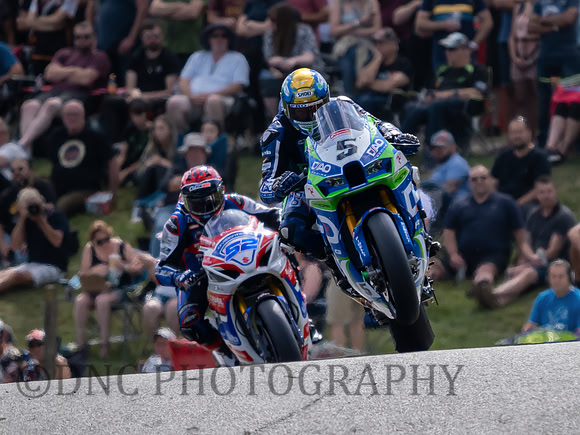 Dean Harrison DAO Racing Kawasaki ZX-10RR Leads Danny Kent Buildbase Suzuki GSX-R1000