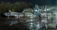 English Electric Lightnings outside Q Shed