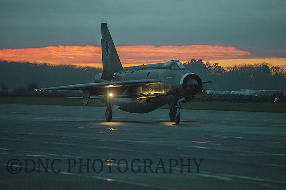 English Electric Lightning F6 XS904 BQ returns at Dusk