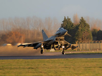 Typhoon FGR4 ZK368 performs a missed approach