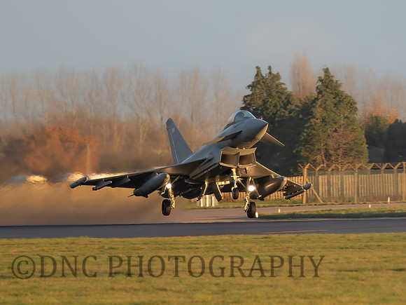 Typhoon FGR4 ZK368 performs a missed approach