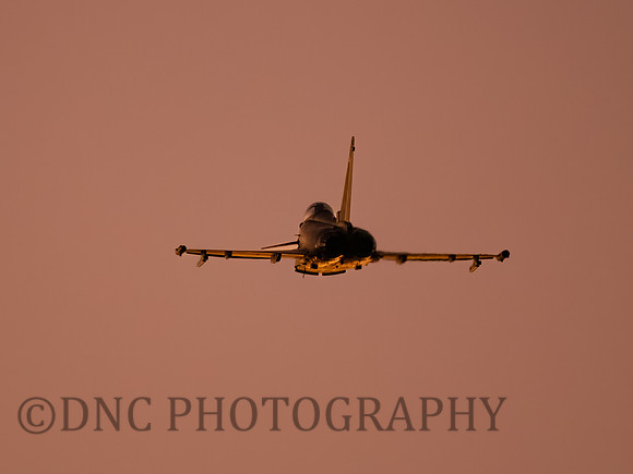 Typhoon FGR4 ZK308 over flys the airfield