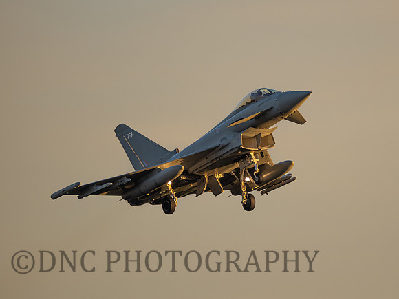 Typhoon FGR4 ZK368 performs a missed approach