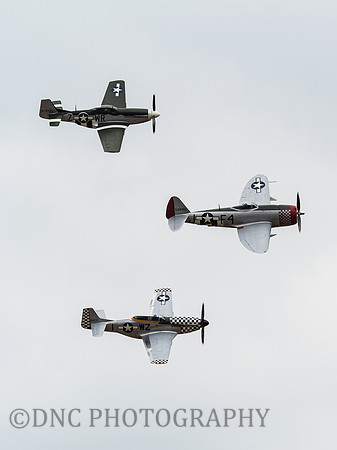 P-51D Mustang 'The Hun Hunter Texas', P-47D Thunderbolt 'Nellie B' TF-51D Mustang 'Contrary Mary'..