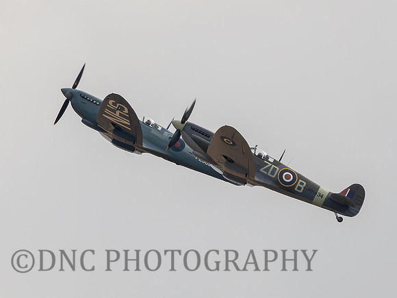 Spitfire PR XI PL983 'Thank U NHS', Spitfire Mk IX MH434.