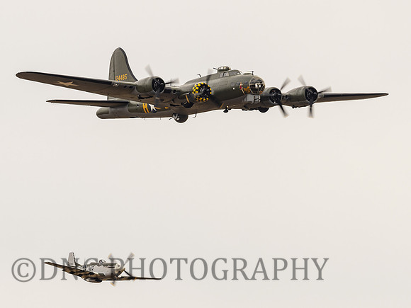 Boeing B-17G 'Sally B' & North American P-51D 'The Hun Hunter Texas'