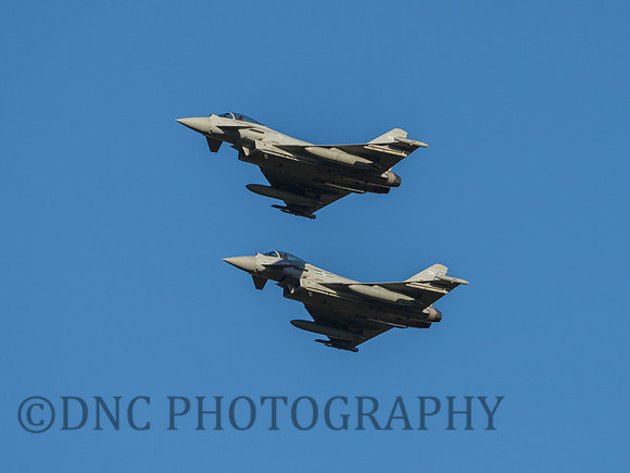 Typhoon FGR4 ZK359 & ZK368 pass over the airfield
