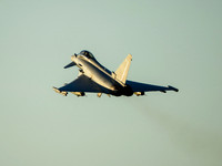 Typhoon FGR4 ZK351 climbs away from rway 25