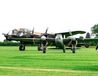 Avro Lancaster Mk VII, NX611 & De Havilland Mosquito NF11 HJ711 taxi together