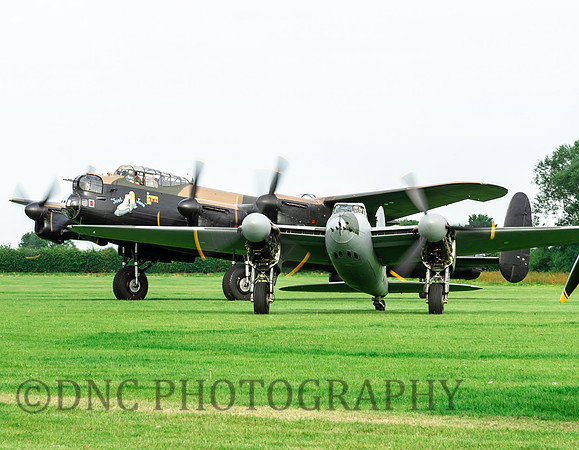 Avro Lancaster Mk VII, NX611 & De Havilland Mosquito NF11 HJ711 taxi together