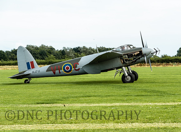 De Havilland Mosquito NF11 HJ711 taxis.