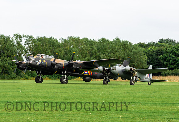 Avro Lancaster Mk VII, NX611 & De Havilland Mosquito NF11 HJ711 taxi