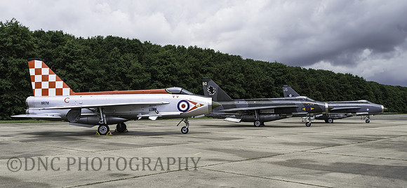 EE Lightnings XR718 as 718, XS904 & XR728.