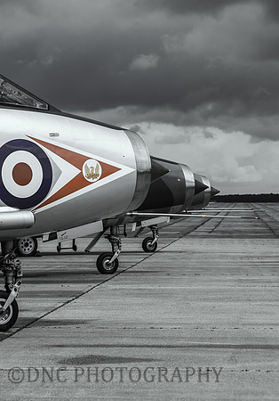 EE Lightnings XR713 as 718, XS904 & XR728..