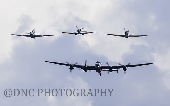 AVRO Lancaster B1 PA474, Hawker Hurricane (MkIIc) LF363 & PZ865 & Supermarine Spitfire (Mk LF XVIE) TE311