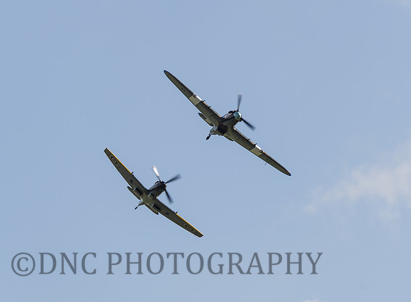 Hawker Hurricane (MkIIc) PZ865 & Supermarine Spitfire (Mk LF XVIE) TE311 .