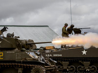 M5A1 Stuart VI 3089570 'Destroyer' Fires it's gun