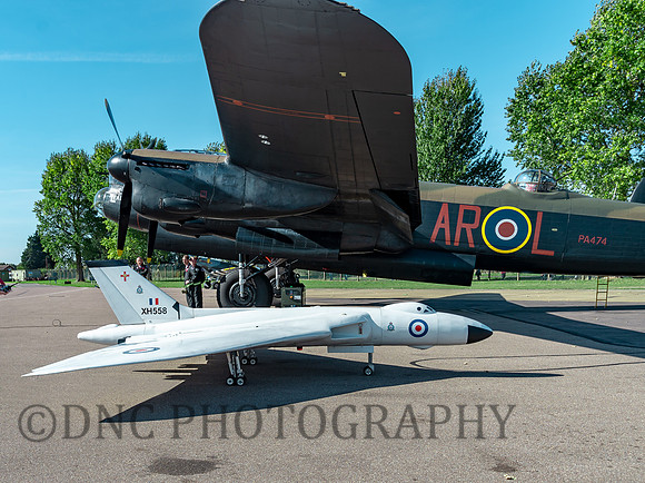 Lancaster B1 PA474 & RC Vulcan B2 XH558