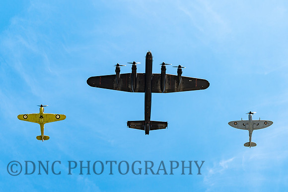 BBMF Lancaster B1 PA474, Spitfire LFIXe Mk356 & Hurricane MkIIc LF363