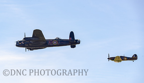 Lancaster B1 PA474 & Hurricane MkIIc LF363