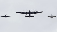BBMF AVRO Lancaster B1 PA474 with Hurricane MkII.c PZ865,  Spitfire Mk XVI TE311