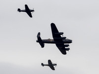 BBMF AVRO Lancaster B1 PA474 with Hurricane MkII.c PZ865 & Spitfire Mk XVI TE311.