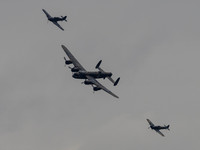 BBMF AVRO Lancaster B1 PA474 and Hurricane Mk II.C PZ865, Spitfire Mk XVI TE311.