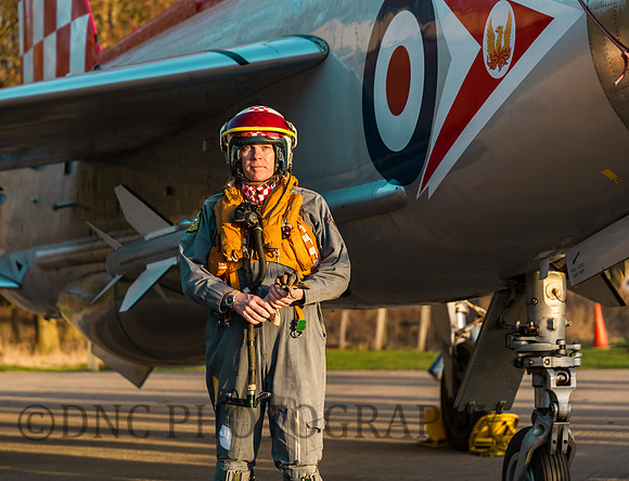 56 sqn Lightning and pilot