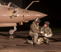 Buccaneer pilots check the route