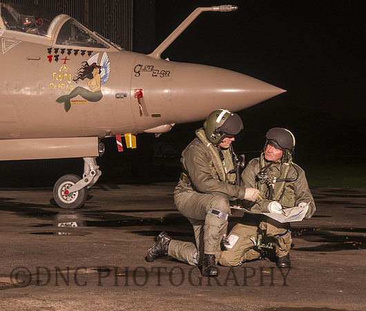 Buccaneer pilots check the route