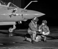 Buccaneer pilots check the route