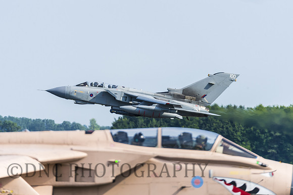 Panavia Tornado GR4A ZD792 takes off as ZG750 taxis