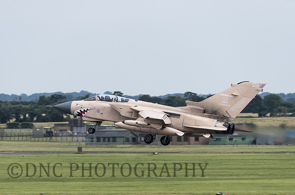 Panavia Tornado GR4A ZG750 take off gear up.