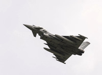 Eurofighter Typhoon ZJ949 ET XI(F) Sqn flies over RAF Marham