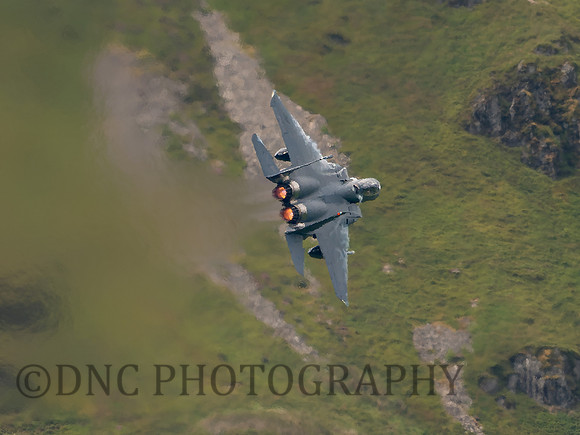 F-15E Strike Eagle LN AF 91-605  Afterburners on 13th July