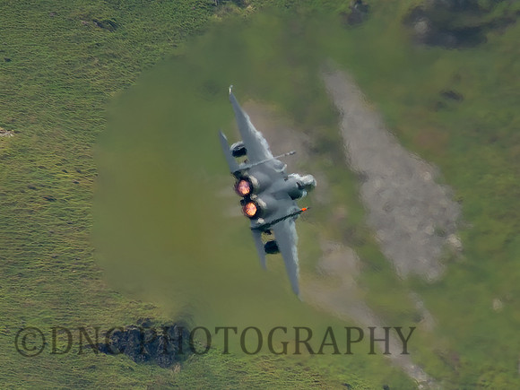 F-15E Strike Eagle LN AF 91-605  Afterburners on 13th July