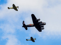 BBMF AVRO Lancaster BI PA474, Spitfires P7350, TE311