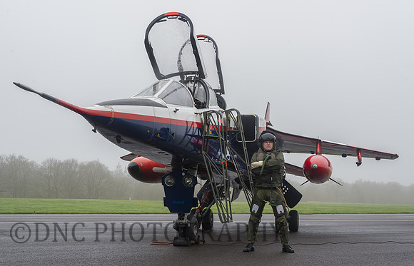 Sepecat Jaguar T.2A ZB615 and Test Pilot