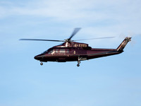 Prince of Wales arrives at RAF Coningsby aboard Sikorsky S-76C G-XXED "Rainbow1R"