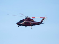Prince of Wales arrives at RAF Coningsby aboard Sikorsky S-76C G-XXED "Rainbow1R"