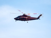 Prince of Wales arrives at RAF Coningsby aboard Sikorsky S-76C G-XXED "Rainbow1R"