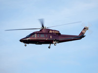 Prince of Wales arrives at RAF Coningsby aboard Sikorsky S-76C G-XXED "Rainbow1R"