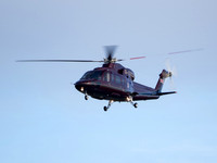 Prince of Wales arrives at RAF Coningsby aboard Sikorsky S-76C G-XXED "Rainbow1R"
