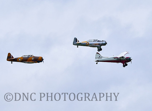 North American NA64 - Yale 3349, De Havilland Canada DHC-2 Beaver G-DHCZ, North American Harvard T6 AJ841