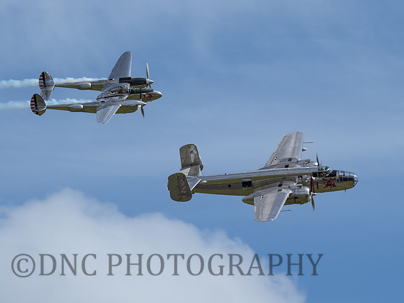 The Flying Bulls North American B-25J Mitchell N6123C & Lockheed P-38 Lightning N25Y