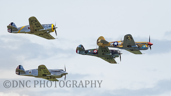 Curtiss P-40F Warhawk 41-19841 Lee's Hope, Curtiss Hawk 75-1 No.82, Curtiss P-40C Warhawk 41-13357, Curtiss P-36C Hawk 38-210