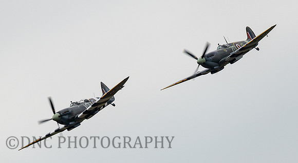 Supermarine Spitfire's T.IX ML407 OU-V & Mk IX MH434 ZD-B.