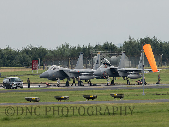 F-15C 86-171 & 86-165 on the flight line