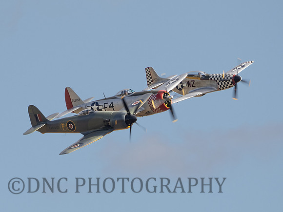 Hawker Fury, Republic Thunderbolt, North American Mustang