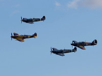 Spitfires LF.MkVb EP120, LF.MkVC JG891,  F.MkVc EE602, Hurricane Mk1 P2902